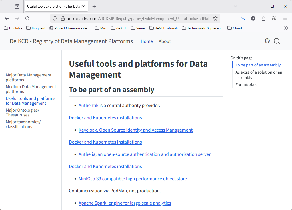 List of useful tools and platforms