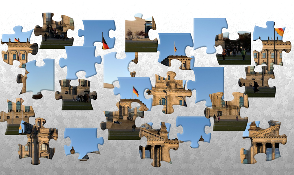 Puzzle pieces representing short reads