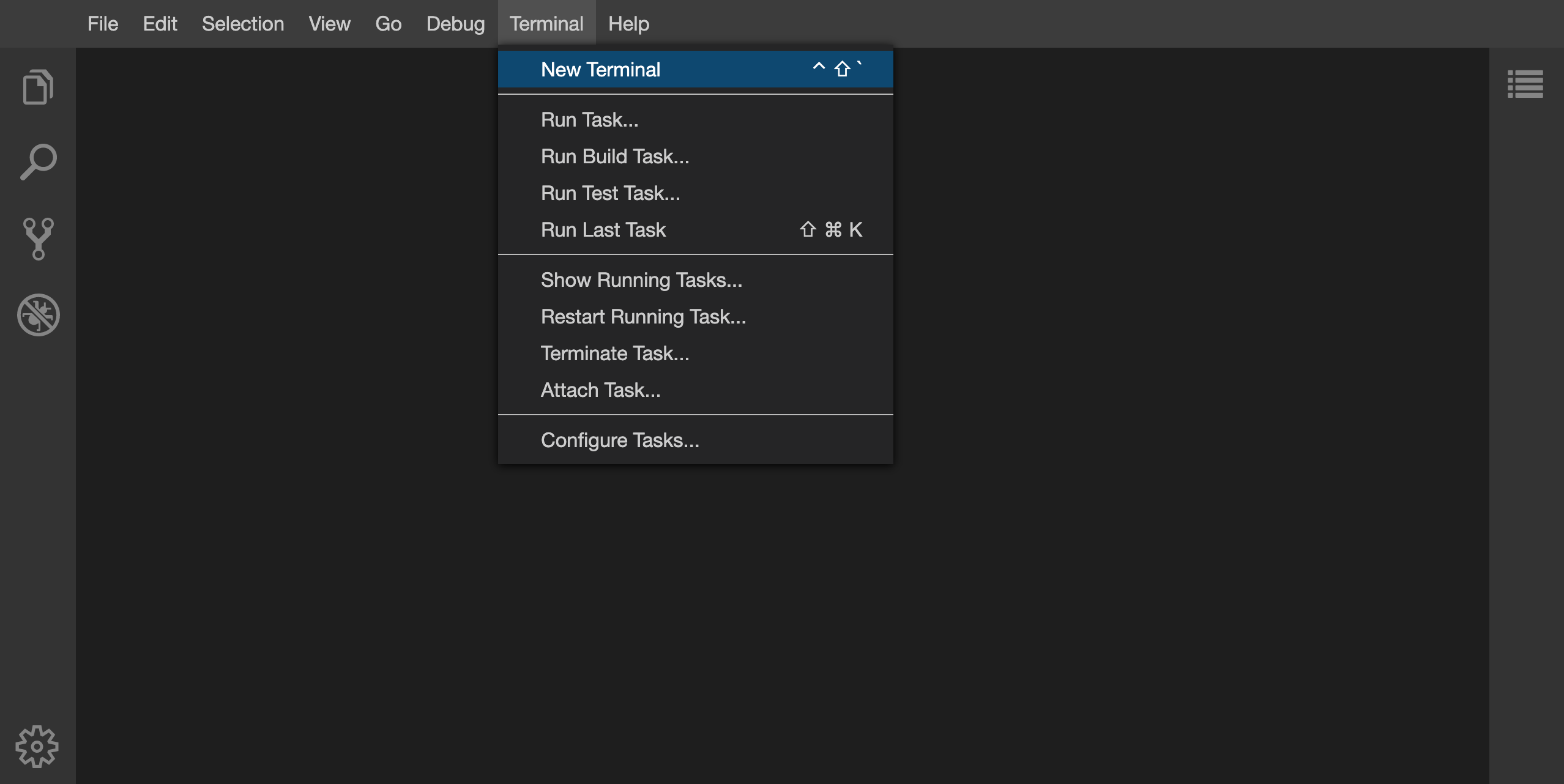 Opening a terminal window