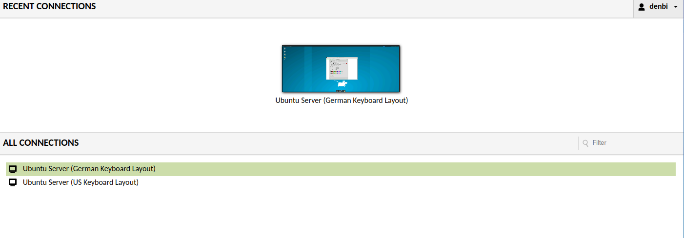 Guacamole Connection